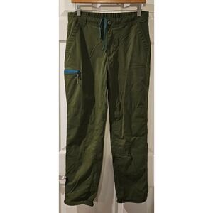 REI Co-op Trailmade Hiking Pants Women's 12 Green Nylon Stretch Water‎ Repellent